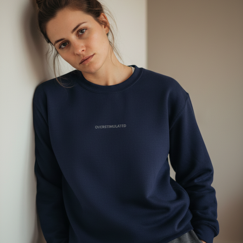OVERSTIMULATED Sweatshirt Navy